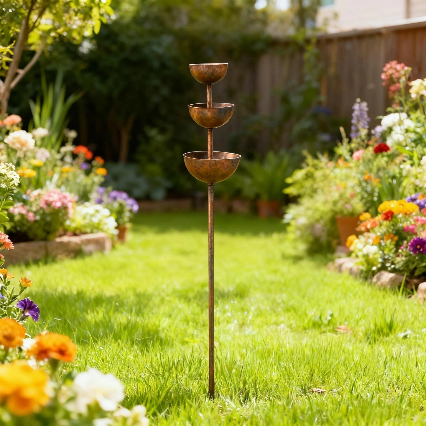 🐦Final Hours Flash Sale ￡10.99!!⚡ Rain Catcher - Plant Support 🌧️Metal Garden Ornament