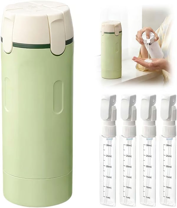 🧴 49% OFF NOW! 🎉 4-in-1 Travel Dispenser Bottles – Leak-Proof, Refillable & TSA Approved ✈️📦