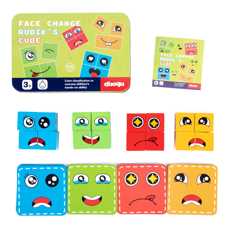 5D Puzzle Faces Changing Game - Family Fun with Interactive Expressions, Boosts Creativity & Logic Skills 👨‍👩‍👧‍👦✨