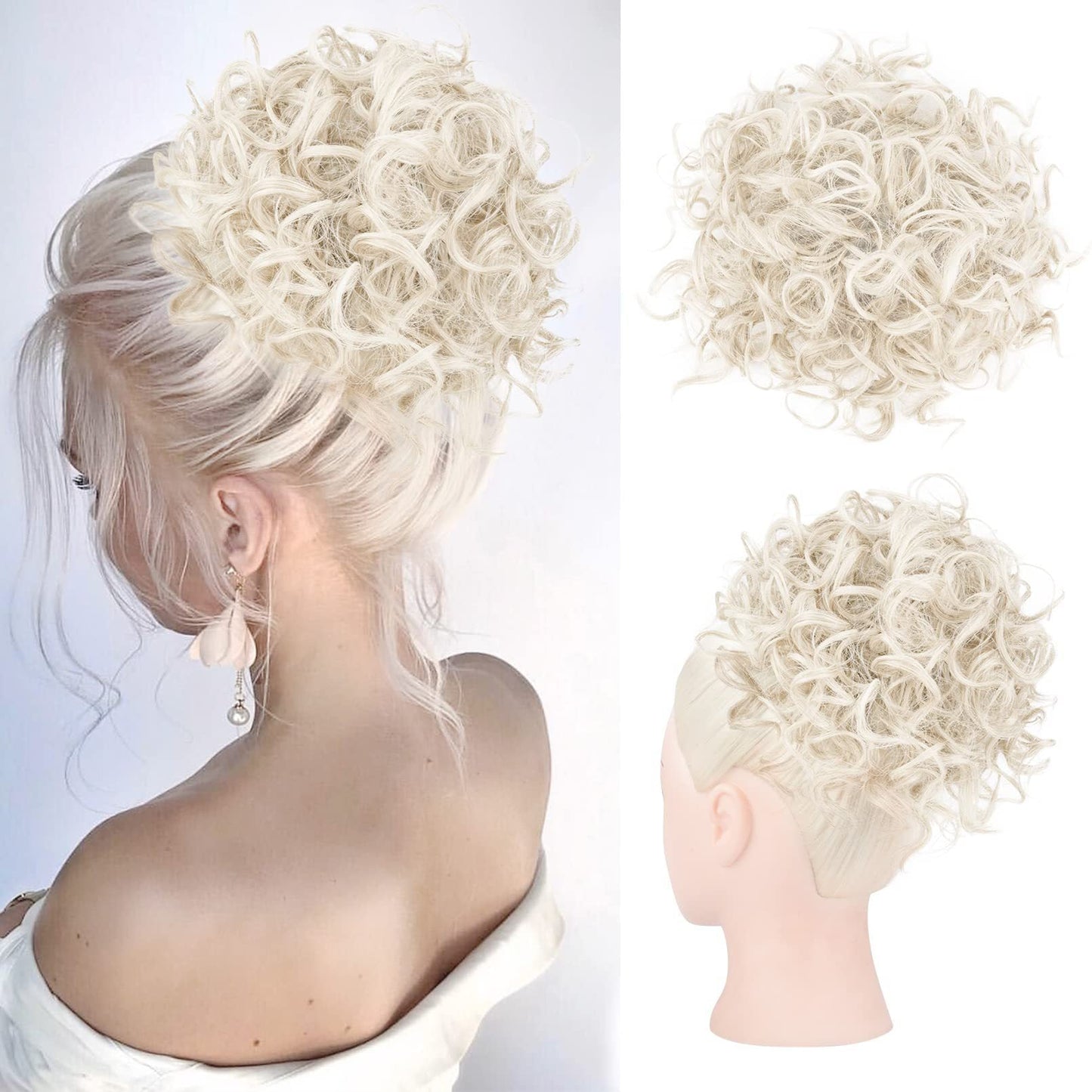 ✨Hot sale✨Short, curly hairpiece – Chignon with elastic drawstring