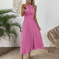 👗 LIMITED-TIME 50% OFF! ✨ Polka Dot Halter Neck Dress – Flowy, Flattering, Retro-Chic 🌼