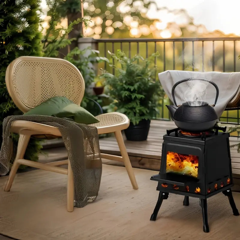 ⏳ LIMITED-TIME 50% OFF! 🏕️Portable Wood Burning Rocket Stove – 16 vent holes create super-efficient airflow☕