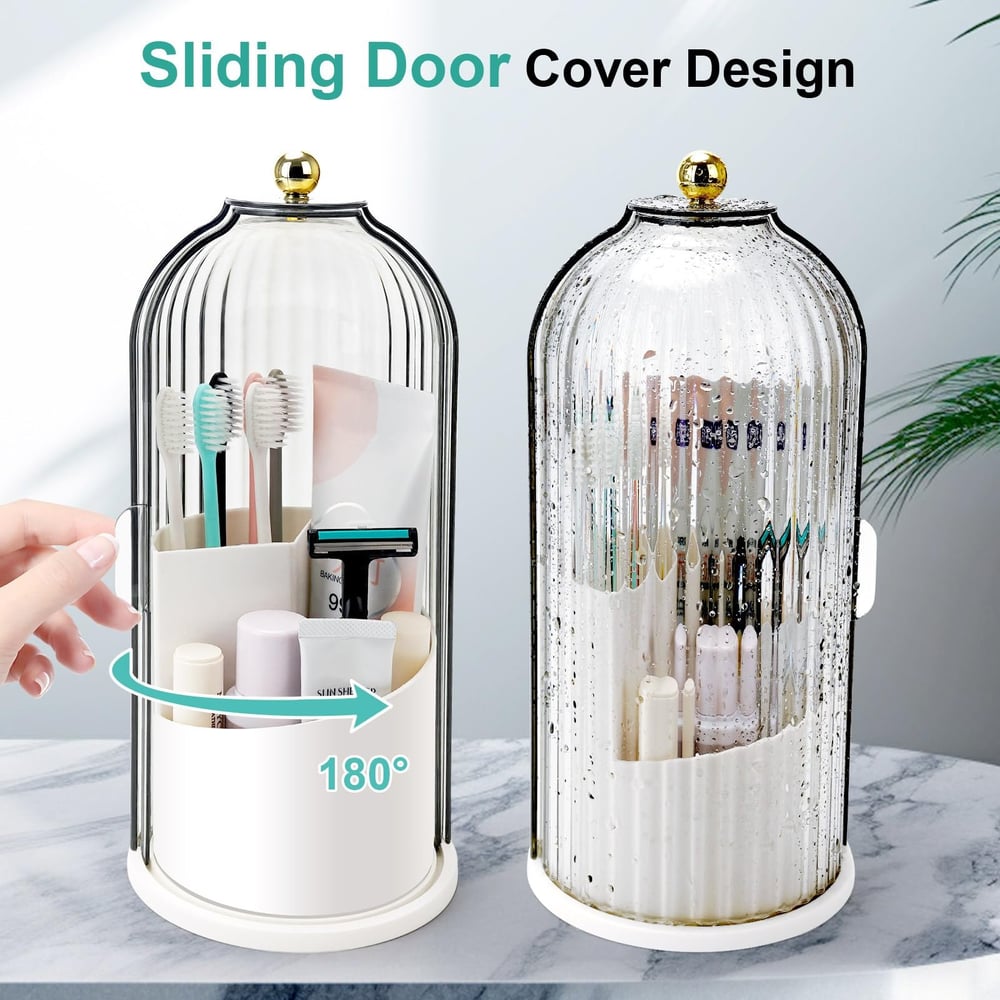 📢📢49%  OFF !! 🛁 Sliding Lid Toothbrush Organizer✨