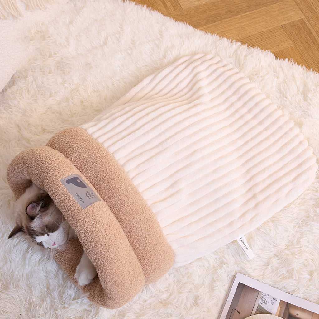❄️🐾Winter Warm Semi-Enclosed Pet Sleeping Bag