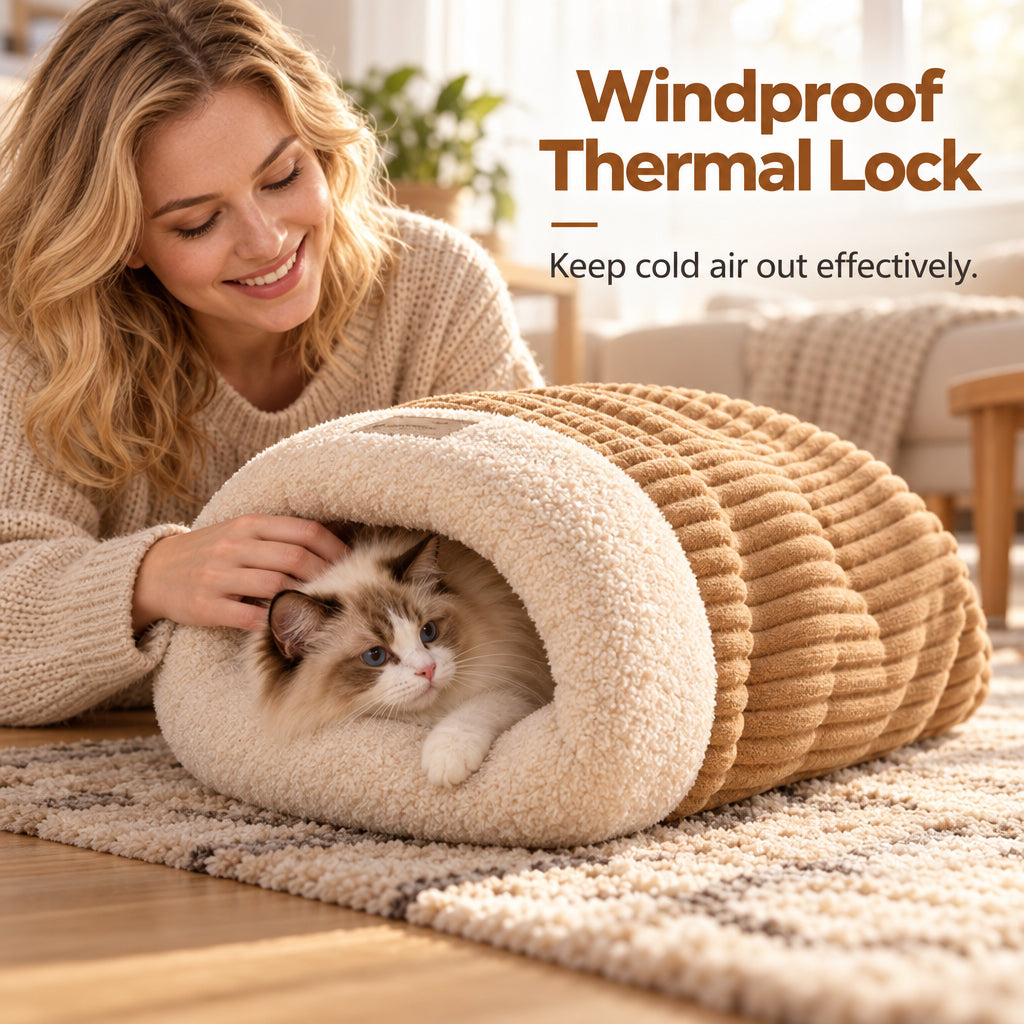 ❄️🐾Winter Warm Semi-Enclosed Pet Sleeping Bag