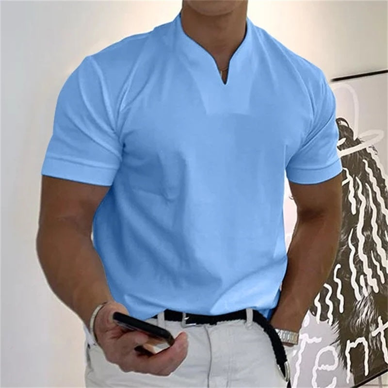 ✨ 2026 New Arrival | Men's Breathable V-Neck Tee | Ultra-Soft Cotton Blend ☁️【-60%】