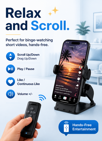 📸 Multifunctional Smartphone Photography Handle Mount | Anti-shake Grip · 180° Rotation for Landscape/Portrait Switching · Folds into a Desktop Stand
