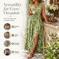 👗 New Arrival 56% OFF🦋Women's V-Neck Floral Smocked Maxi Dress – Elegant, Bohemian, Lightweight