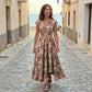 👗 New Arrival 56% OFF🦋Women's V-Neck Floral Smocked Maxi Dress – Elegant, Bohemian, Lightweight