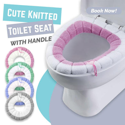 ⏳Limited-time 50% off⏰Cute Knitted Toilet Seat Cover with Handle🚽♨️