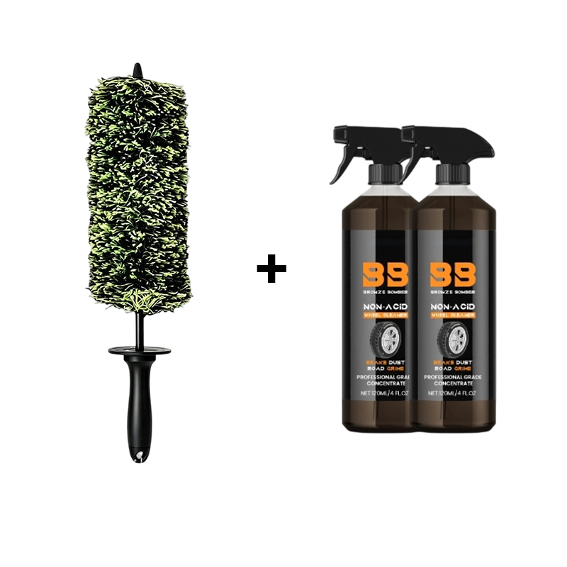 🔥2026 HOT SALE💥 50% OFF🧼Wheel Barrel Cleaning Brush – Deep Reach Microfiber for Rims, Calipers & Engine Bay – Scratch-Free Soft Bristles, Ergonomic Grip + Knuckle Guard – Includes Storage Box
