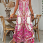 📢📢60% OFF !! ⏰Women’s Retro Print V-Neck Sleeveless Maxi Dress