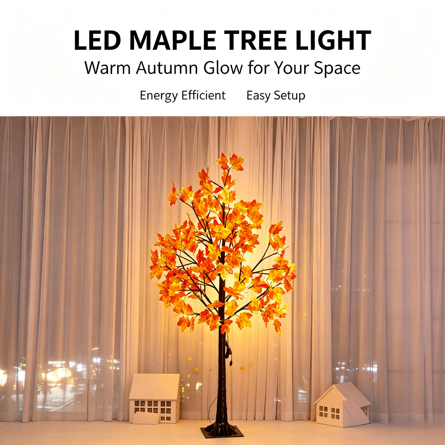 ✨ LED Maple Leaf Tree – Create a warm Thanksgiving atmosphere in your home!🍁