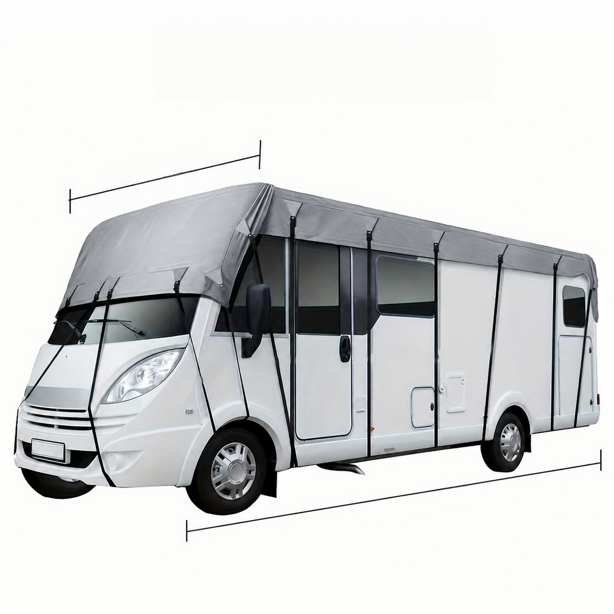 🎃LIMITED-TIME 50% OFF! 🚐Caravan & Motorhome Roof Cover – 210D Oxford with Secure Adjustable Straps