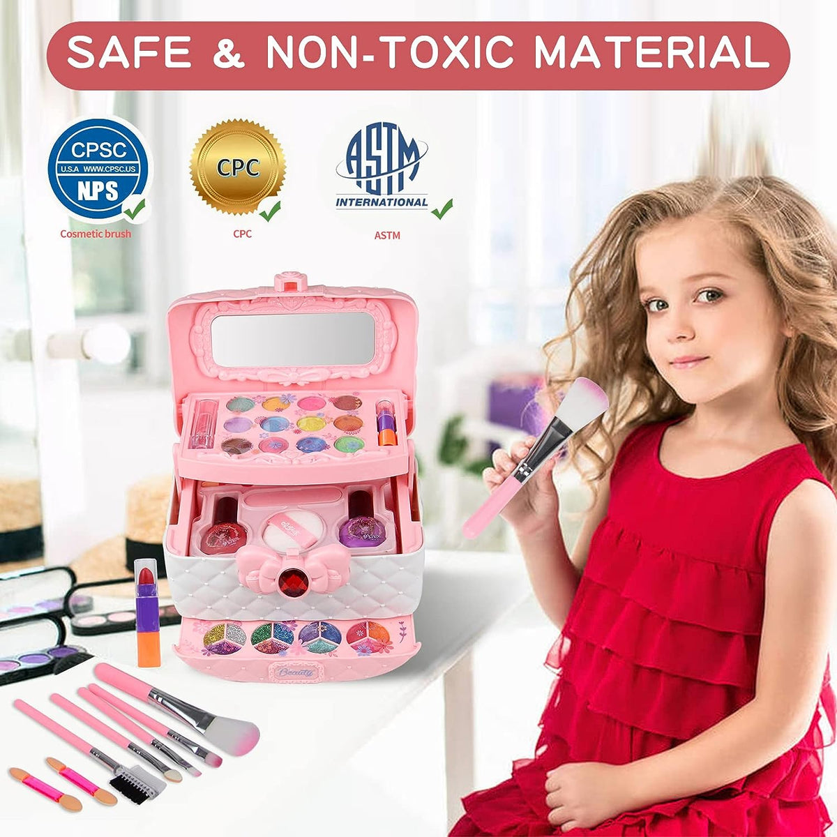 💄 Save 50%! 🧒 Kids Washable Makeup Kit – Safe, fun & easy to clean ✨