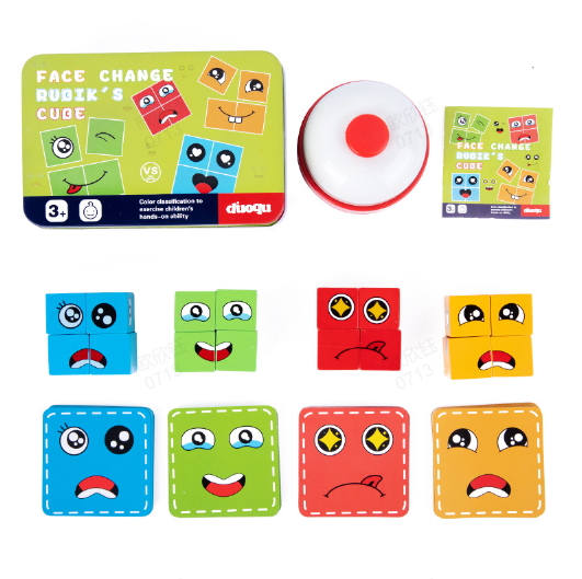 5D Puzzle Faces Changing Game - Family Fun with Interactive Expressions, Boosts Creativity & Logic Skills 👨‍👩‍👧‍👦✨