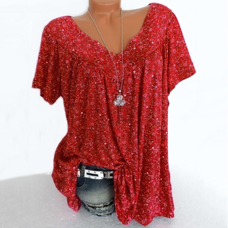 👕 50% OFF NOW! 🌸 Spring Fashion Print Short Sleeve – Lightweight Fabric, Vibrant Prints & Casual Fit 👚