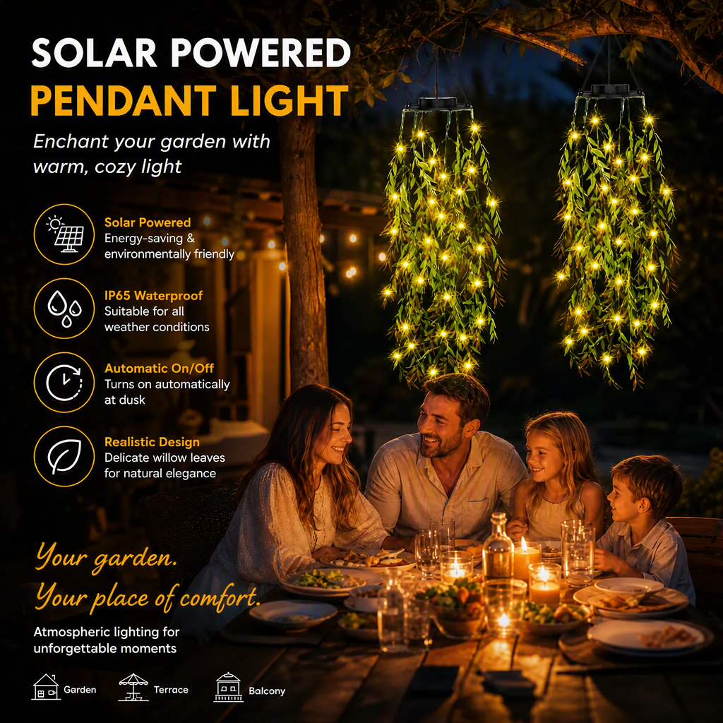 ☀️ 50% OFF – Solar Ivy Lights with Artificial Leaves – Waterproof, 8 Lighting Modes & Flexible – Perfect for Gardens, Balconies & Wall Decoration 🌿💡✨