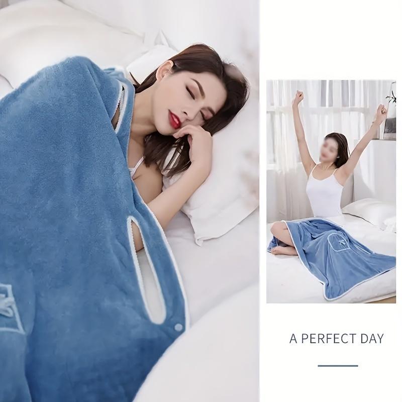 💥 50% OFF! ✨ Plus Size Women's Wearable Shower Skirt – Secure 2-Button Design, Super-Soft Coral Fleece & Quick-Dry Absorbent – Full Coverage That Stays Put, No Awkward Towel Drops 🚿