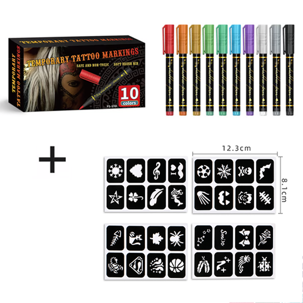 ⏰LIMITED SALE 50% OFF🎨Perfect For Unique Body Art🔥Temporary Tattoo Markers for Skin