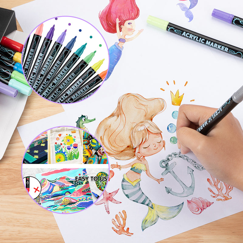 🎅🌟Christmas Sale 50% OFF!!🎄🌈Dual Tip Acrylic Paint Pen Marker