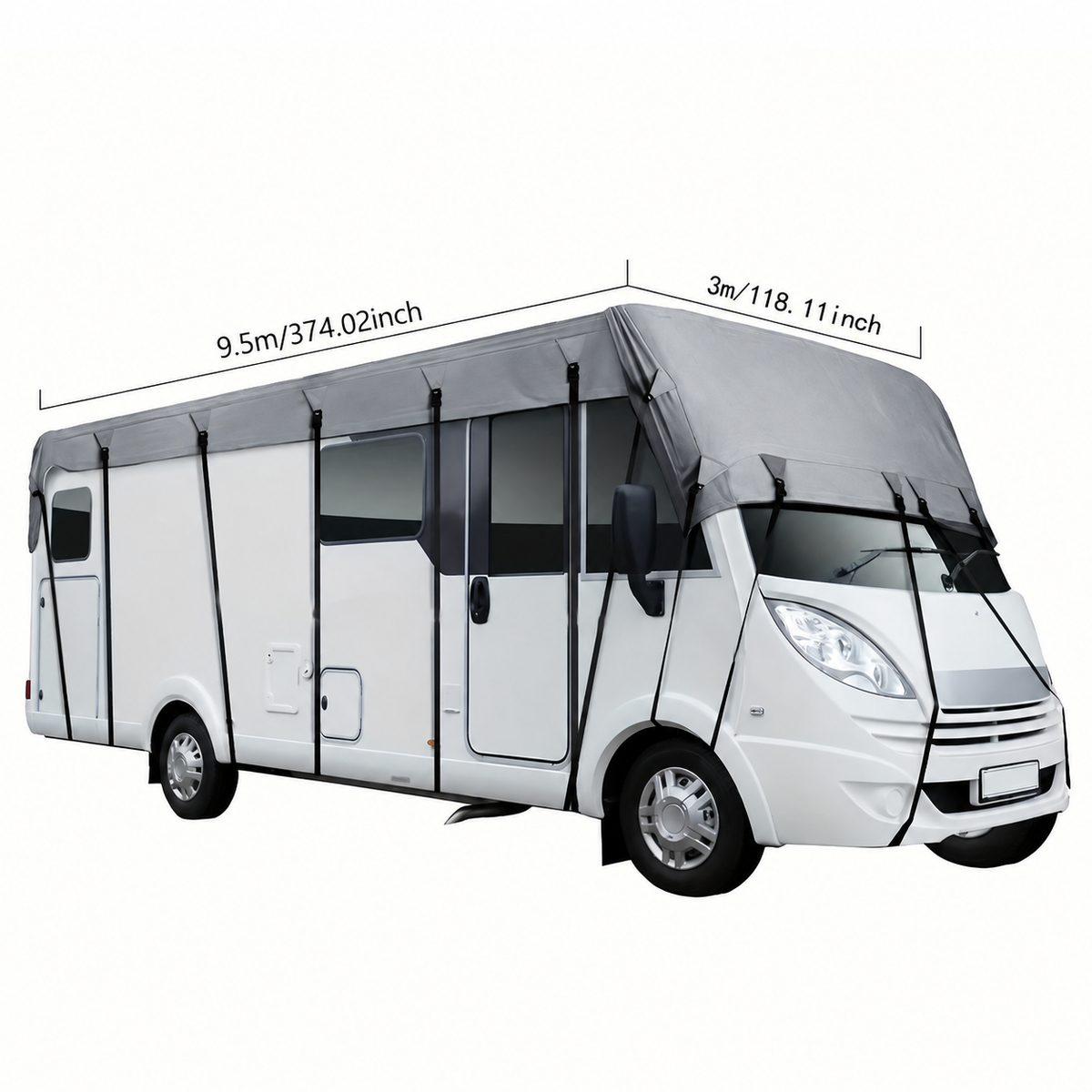 🎃LIMITED-TIME 50% OFF! 🚐Caravan & Motorhome Roof Cover – 210D Oxford with Secure Adjustable Straps