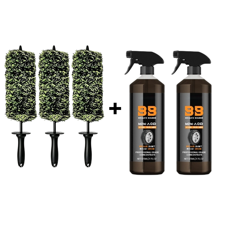 🔥2026 HOT SALE💥 50% OFF🧼Wheel Barrel Cleaning Brush – Deep Reach Microfiber for Rims, Calipers & Engine Bay – Scratch-Free Soft Bristles, Ergonomic Grip + Knuckle Guard – Includes Storage Box
