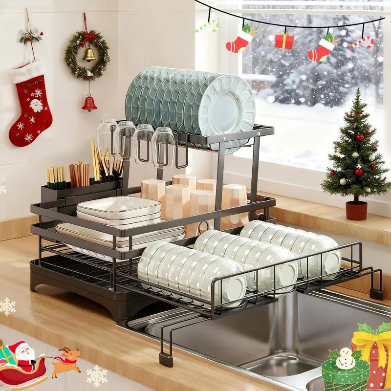 📢📢50% OFF !! ⏰Foldable Over Sink Dish Drying Rack