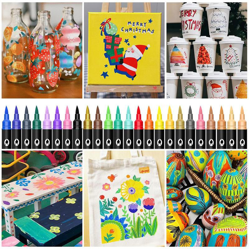 🎅🌟Christmas Sale 50% OFF!!🎄🌈Dual Tip Acrylic Paint Pen Marker