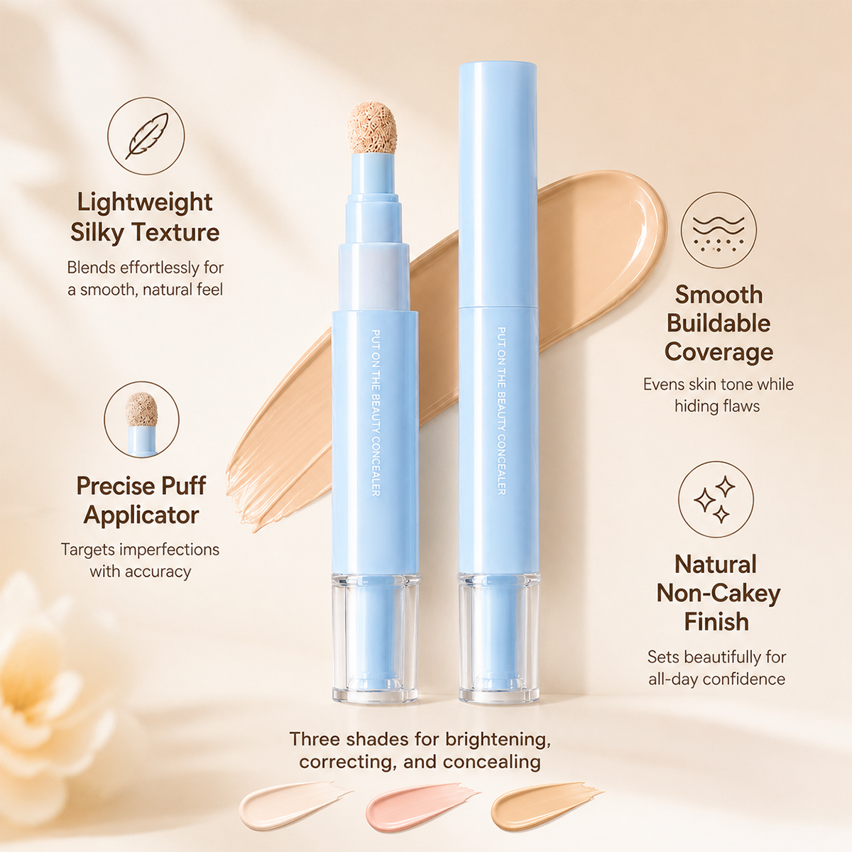 🔥Buy 1 Get 1 Free! 💄Multipurpose Hydrating Liquid Concealer Pen – Conceal, Hydrate & Touch Up On the Go, Two Pens to Keep & Share ✨