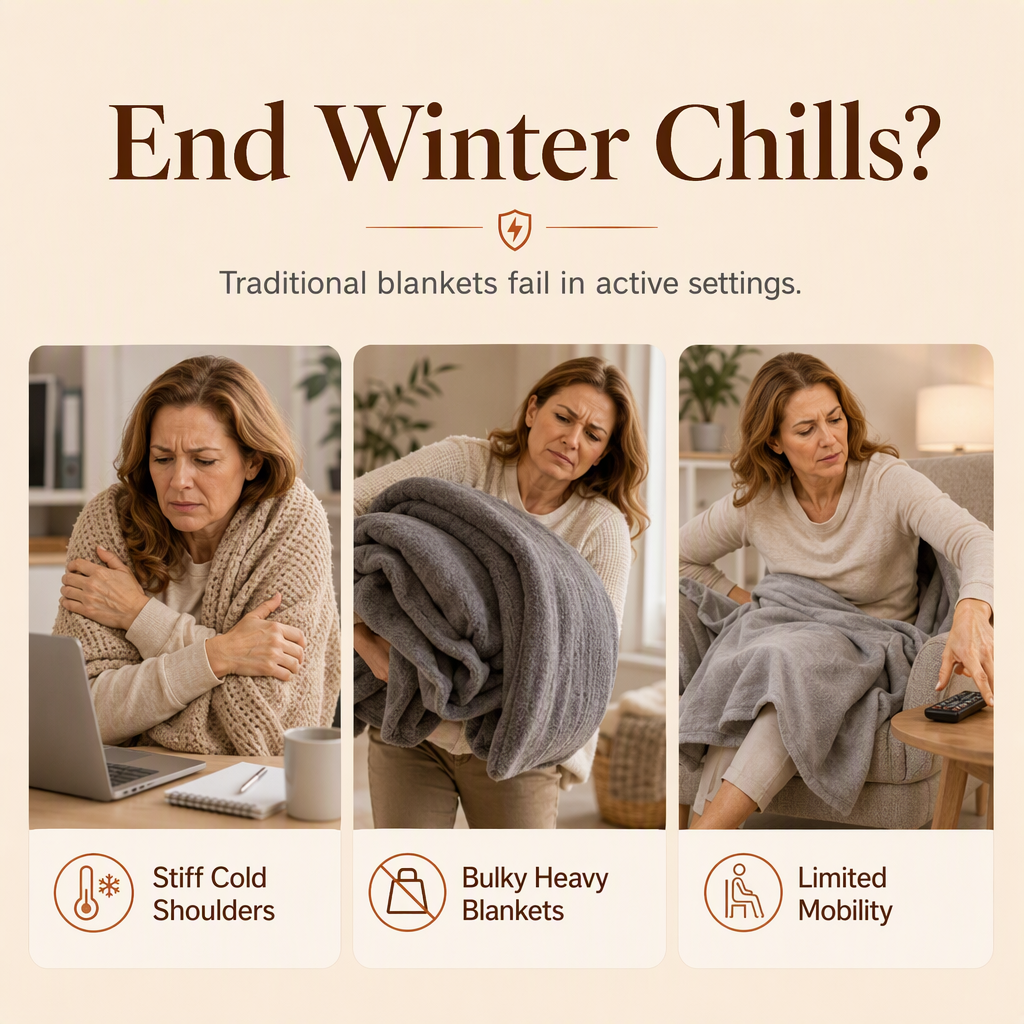 🔥 Christmas Sale — 50% OFF! ❄️ Stay Warm All Winter — Portable Electric Heated Blanket Shawl