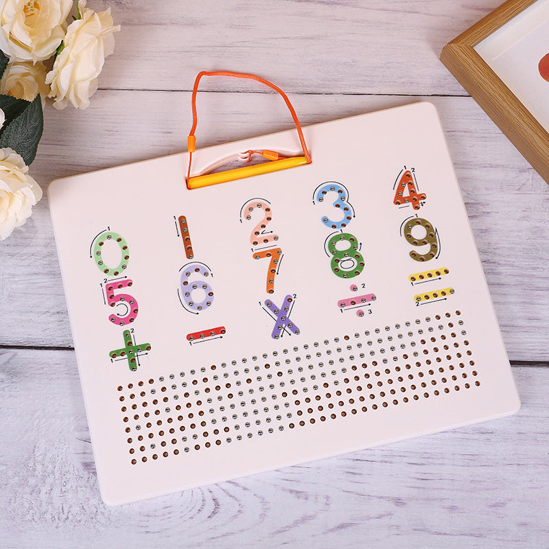 Magnetic Letter Tracing Board, 2-in-1 Double-Sided ABC Magnets for Kids Ages 3-5, Uppercase & Lowercase Letter Writing Practice - Preschool Learning Toys, Road Trip Car Activities for Toddlers, Learning Education Toys,back to school