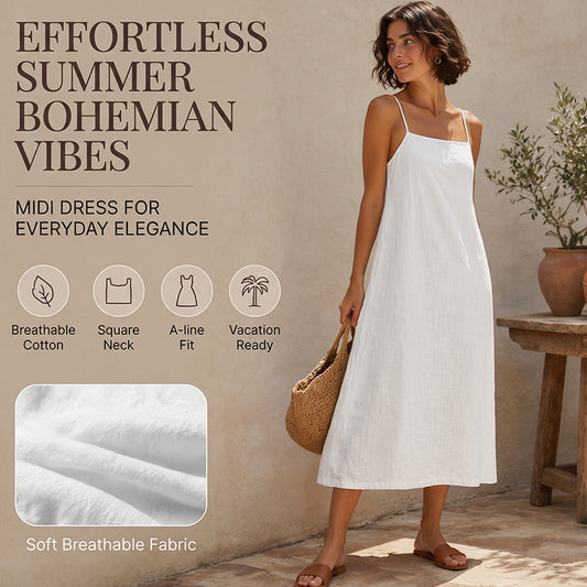 👗 LIMITED-TIME 50% OFF! ✨ Women's Casual Solid Color Slip Dress
