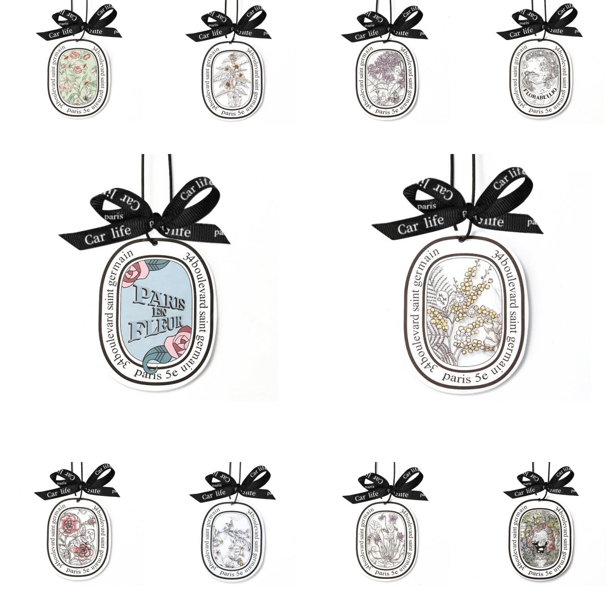 10 pieces Hanging Car Air Freshener Scent Card
