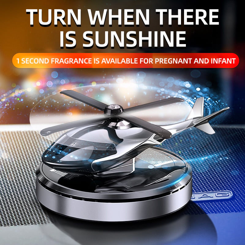 🚁 50% OFF NOW! ⏰ Metal Solar Helicopter Air Freshener – Rotating blades & eco-friendly – Solar-powered, no batteries – perfect for car dashboard or desk – fun & functional 🚗