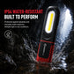 🔥 Rechargeable Work Light, 3000LM COB LED Magnetic Mechanic Light with 360° Swivel Hook, 180° Adjustable Stand, Flashlight Mode, USB-C Charging, IP54 Water-Resistant for Car Repair, Garage & Camping