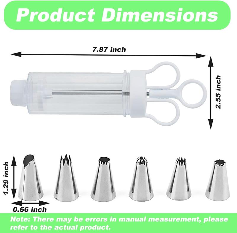 🎂 50% OFF! 🧁 Cake Decorating Gun Kit – 6 nozzles, stainless & easy to use ✨