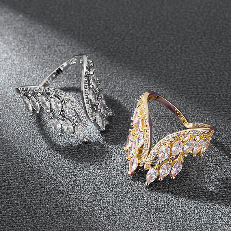 ✨New Year Offer💖✨Ring And Bracelet In Alloy With Angel Wings