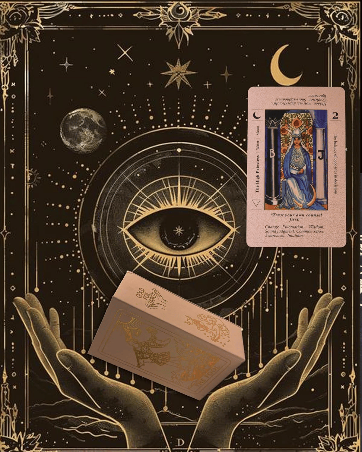 🔮 50% OFF NOW! ✨ Witchy Cauldron Tarot Card Set – Rose Gold Accents, Complete Guide Book & Velvet Pouch 🎴📖