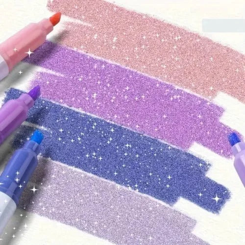 🔥This Week's Special Price:£7.99!!✨🎁Dual-Tip Glitter Marker Pen