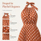 👗 LIMITED-TIME 50% OFF! ✨ Polka Dot Halter Neck Dress – Flowy, Flattering, Retro-Chic 🌼
