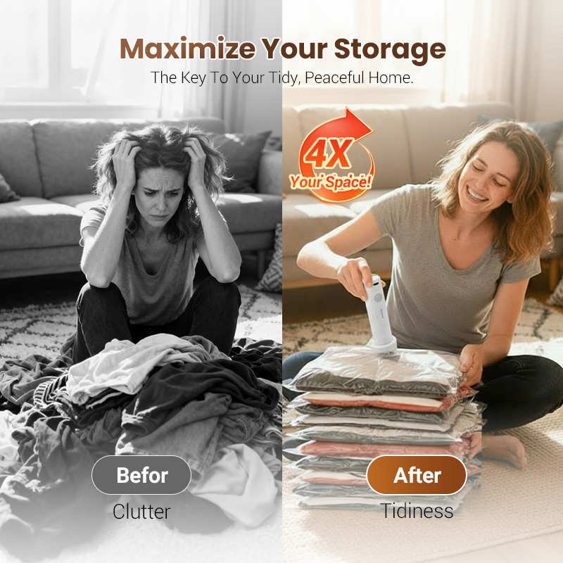 🔥 Travel Vacuum Storage Bags & Portable Pump Set