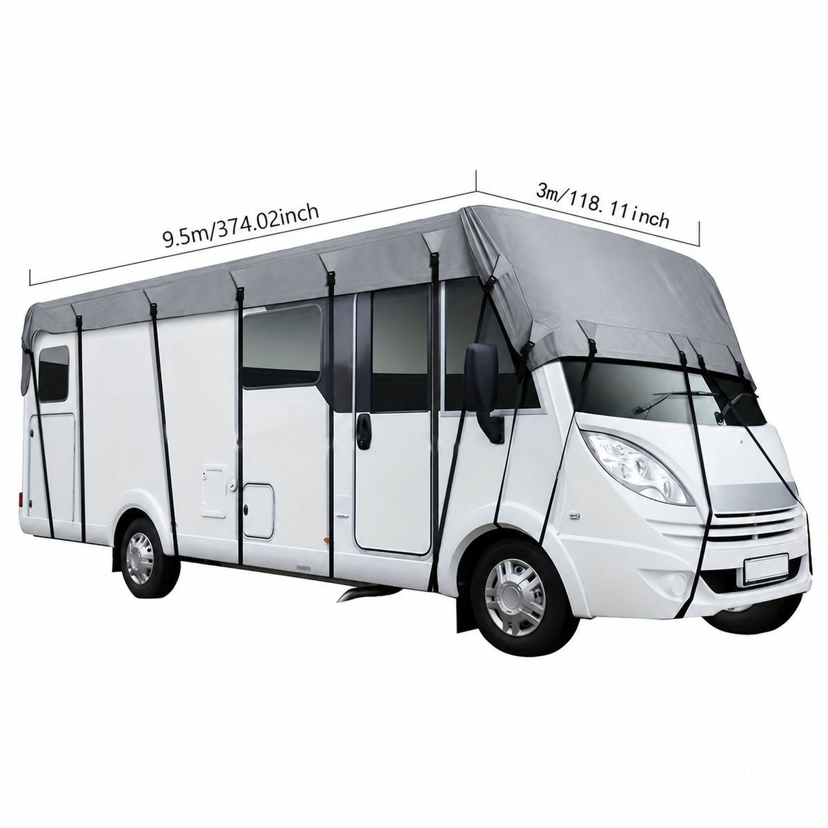 🎃LIMITED-TIME 50% OFF! 🚐Caravan & Motorhome Roof Cover – 210D Oxford with Secure Adjustable Straps
