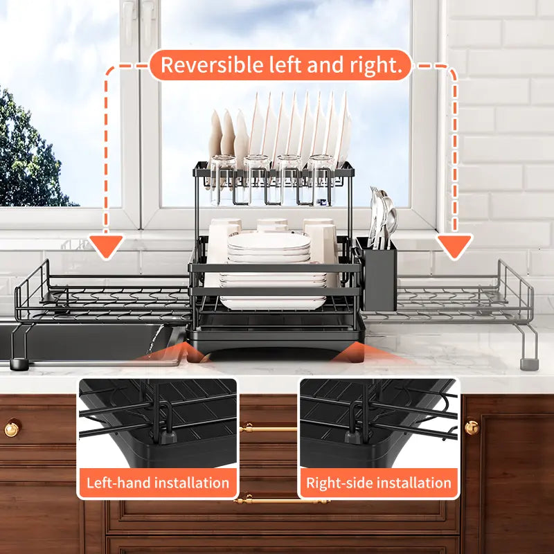 📢📢50% OFF !! ⏰Foldable Over Sink Dish Drying Rack