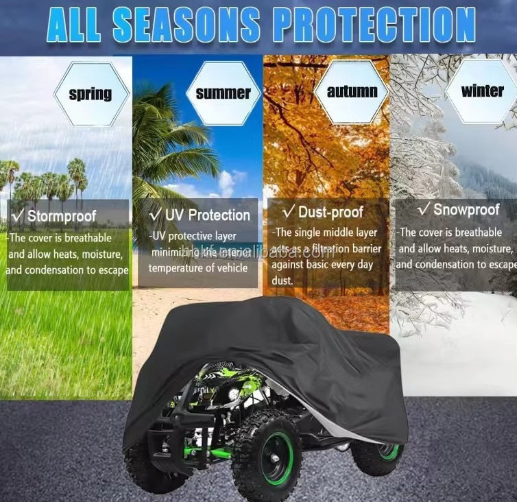 210D Waterproof ATV Cover, All Weather Protection Heavy Duty Quad 4 Wheeler Cover for Outdoor