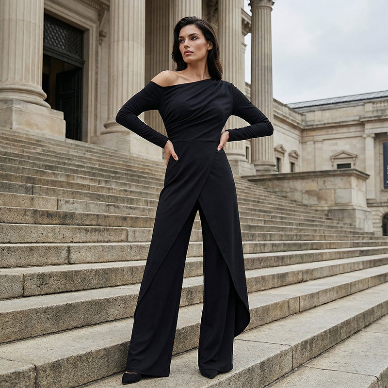 👗Women's Elegant One-Shoulder Jumpsuit