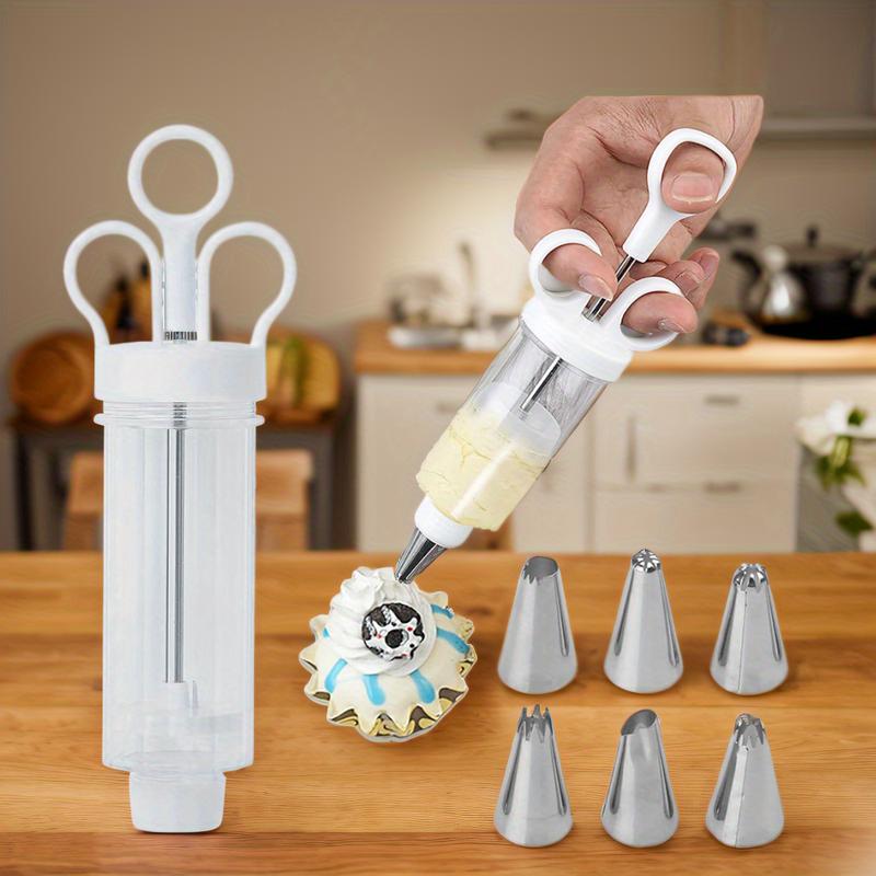 🎂 50% OFF! 🧁 Cake Decorating Gun Kit – 6 nozzles, stainless & easy to use ✨
