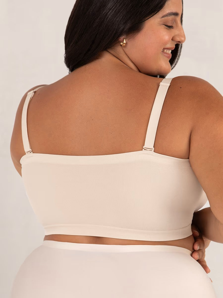 ⛱️Last Day Special Price ￡16.98!!🤩🔥Convertible Strapless Bandeau Bra with Wireless Comfort, Anti-Slip Grip & Removable Straps