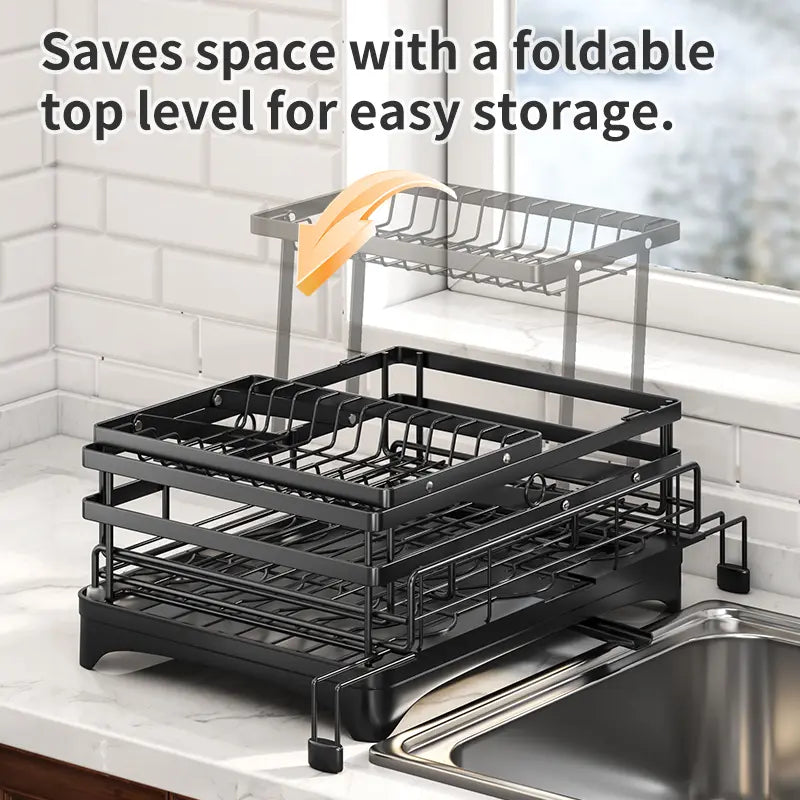 📢📢50% OFF !! ⏰Foldable Over Sink Dish Drying Rack
