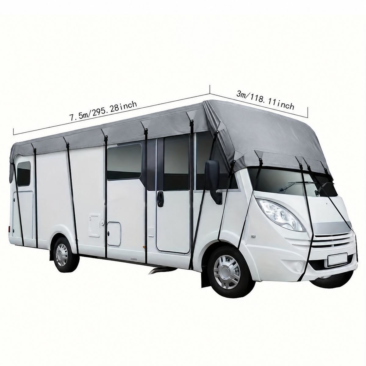 🎃LIMITED-TIME 50% OFF! 🚐Caravan & Motorhome Roof Cover – 210D Oxford with Secure Adjustable Straps